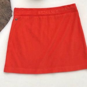 Lacoste Tangerine Terry Cloth Tennis/Golf Mini Sport Skirt-Med
